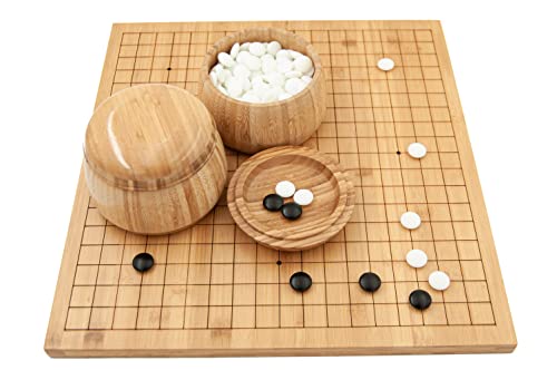 Hebsacker Verlag - Go-Set Bambus 19x19/13x13 (mit Yunzi-Steinen) von Hebsacker Verlag