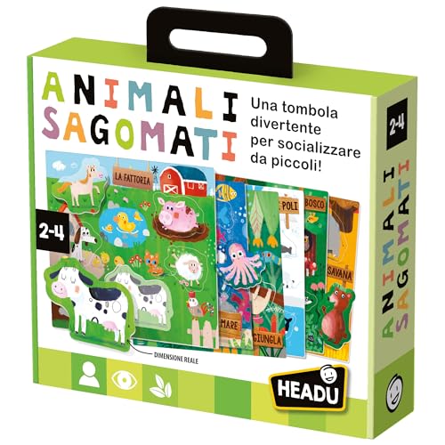 Headu IT21932 GLI Animali Sagomati Tiere Spiel, Mehrfarbig, M von Headu