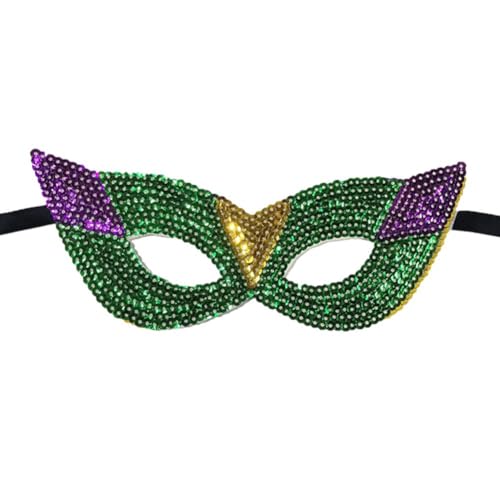 HeeDz Mardi Gras Brille, bunte Pailletten-Brille, Party-Dekoration, Party, Fotomasken, Augenthemen-Requisiten, Erwachsene, Karneval für Kinder von HeeDz