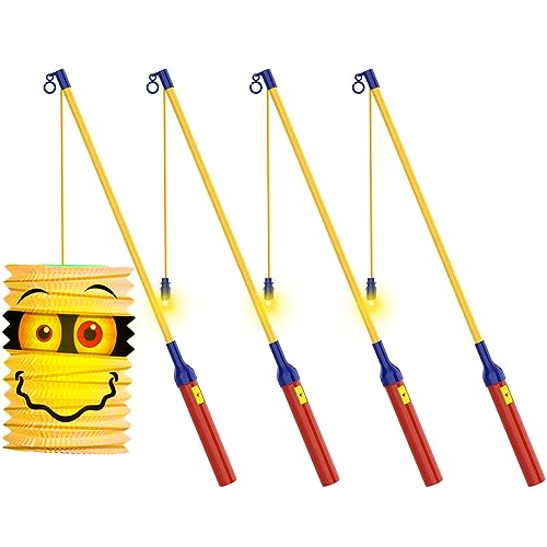 Heelay® 4 LED Laternenstab Electric 40cm für St Martin, Elektronischer Lantern Rods Stab Laternenumzüge Halloween Zauberstäbe für Kostüme für Kinder Party Kostümpartys von Heelay