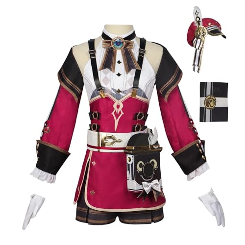 Heeyspike Kaedehara Kazuha/Charlotte/Rock Cosplay Kostüm-Set Frau Karneval Party Anime Kleidung für Erwachsene Gaming Peripheriegeräte Anime Cosplay Halloween Outfit (Charlotte, L) von Heeyspike