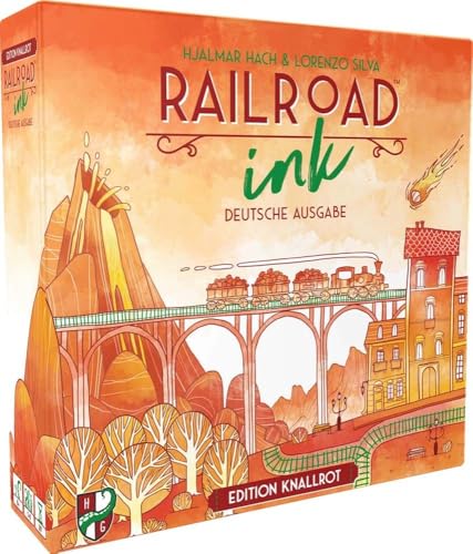Heidelberger Spieleverlag, Horrible Guild HR013 - Railroad Ink: Edition Knallrot - Würfelspiel, für 1-6 Spieler, ab 8 Jahren - Deutsch, Rot Heidelberger Spieleverlag, Horrible Guild HR013 - Railroad Ink: Edition Knallrot - Würfelspiel, für 1-6 Spieler, ab 8 Jahren - Deutsch, Rot von Horrible Guild