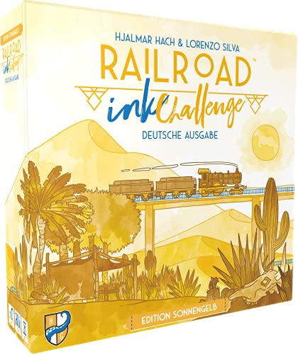 Railroad Ink Challenge: Edition Sonnengelb | Horrible Guild | Deutsch |Würfelspiel | Für 1-4 Personen | ab 8 Jahren, Gelb von Heidelberger Spieleverlag