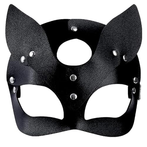 HeigeSeng Catwoman Maske,Batman Maske Kostüm Damen Fasching,Obito Superhelden Masken Brillen für Erwachsene,Halbe Katzenaugenmaske Venezianisch,Batgirl Anbu Katze Fuchs Kostüm Outfit Frau Accessoires von HeigeSeng