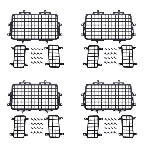 Heiikiuy 12 x für MN D90 D99S MN99S 1/12 RC Auto-Upgrade-Teile Metall stereoskopisch Heckfenster Zubehör Schutznetz von Heiikiuy