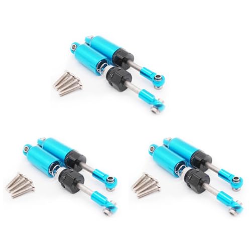 Heiikiuy 6 x Upgrade Metall-Stoßdämpfer A959-B A949 A959 A969 A979 1/18 Teile für RC-Autos, Blau von Heiikiuy