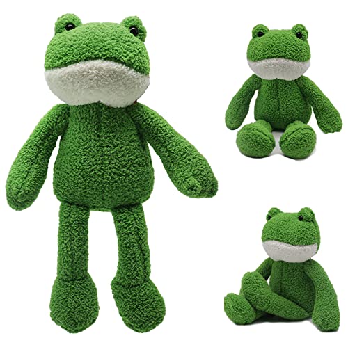 Heionia 40cm Frosch Kuscheltier Plüsch Kawaii Frosch Plüschtier Stofftier Soft Langbeinige Frosch PlüschPuppen Beruhigen Dekoration Kissen Geschenk fur Mädchen Kinder (Grün 40CM) von Heionia