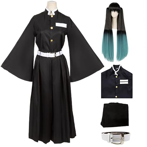 Heionia Anime Kostüm Wig Erwachsene Costume Kimono Perücke Herren Cosplay Set für Halloween Karneval (L) von Heionia