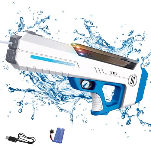 Elektrische Wasserpistole für Erwachsene Kinder, Wasserspritzpistole mit Automatische Wasserabzug, Wasserdichtem 100% und 8M-10M Schießstand, Water Gun für Pool Beach Outdoor Party Spielzeug (A) von Hekasvm