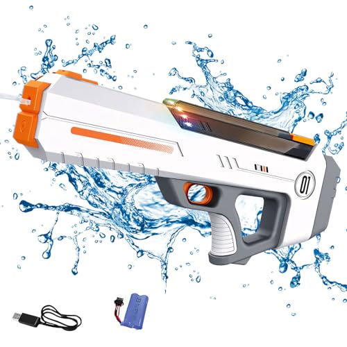 Elektrische Wasserpistole für Erwachsene Kinder, Wasserspritzpistole mit Automatische Wasserabzug, Wasserdichtem 100% und 8M-10M Schießstand, Water Gun für Pool Beach Outdoor Party Spielzeug (B) von Hekasvm