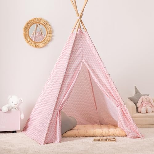 Tipi Zelt für Kinder – Kinderzelt Indoor Spielzelt 160cm hoch – Tippi Kinderzelt für Drinnen, Kinderzimmer & Indoor-Abenteuer von Heldenzimmer