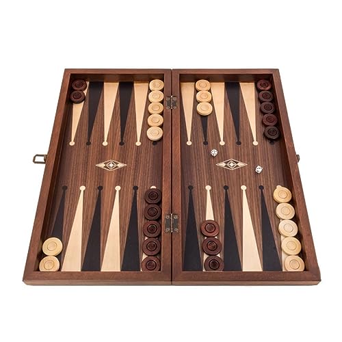 Helena Wood Art, Handgefertigtes Hochwertiges Backgammon Spiel aus Holz, Tavla, 100% Holz, Deluxe Edition, TricTrac, 49 x 25 cm von Helena Wood Art