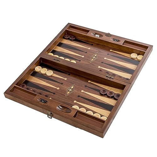 Helena Wood Art, Handgefertigtes Hochwertiges Backgammon Spiel aus Holz, Tavla, 100% Holz, Deluxe Edition, TricTrac, 50 x 30 cm von Helena Wood Art