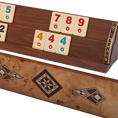 Helena Wood Art, Handgefertigtes Rummy Set aus Holz inklusive Tasche, Okey Takimi, 100% Holz, Luxus Edition von Helena Wood Art