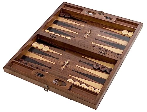 Helena Wood Art, Handgefertigtes Hochwertiges Backgammon Spiel aus Holz, Tavla, 100% Holz, Deluxe Edition, TricTrac, 50 x 30 cm von Helena Wood Art