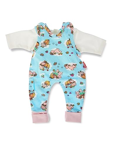 Heless 1085 - Bekleidungs-Set für Puppen im Einhorn Emil und Fee Emma Design, 2 teilig mit Strampler mit T-Shirt, Größe 28 - 35 cm von Heless