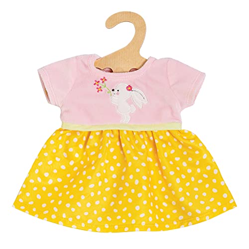 Heless 1360 - Puppenkleidung im Design Bunny Lou, Kleid mit Hasenapplikation für Puppen und Kuscheltiere der Größe 28-35 cm von Heless