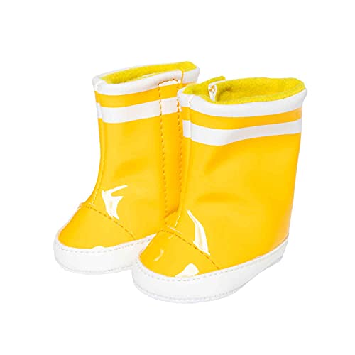 Heless 140 - Gummistiefel für Puppen, in Gelb, Größe 38 - 45 cm, für trockene Puppenfüße bei Regenwetter und Trendsetter in der Puppenmodewelt von Heless