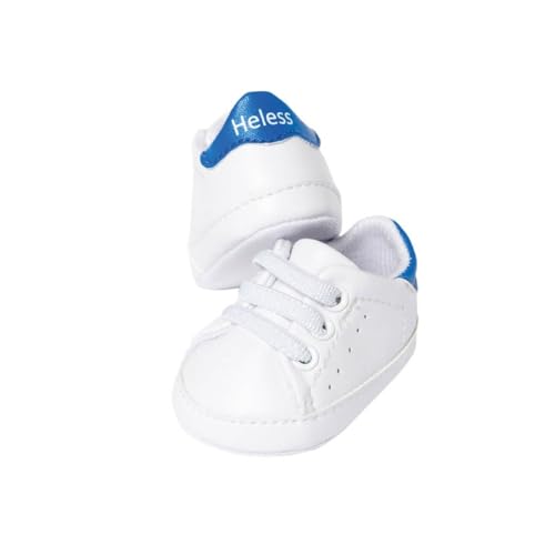 Heless 145 - Sneaker für Puppen, in Weiß, Größe 38 - 45 cm, modisches Schuhwerk für den Puppen-Alltag von Heless