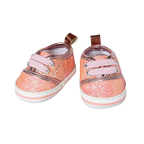 Heless 1481 - Glitzer-Sneaker für Puppen, in Rosa, Größe 30 - 34 cm, schickes Schuhwerk mit Wow-Effekt für besondere Anlässe von Heless