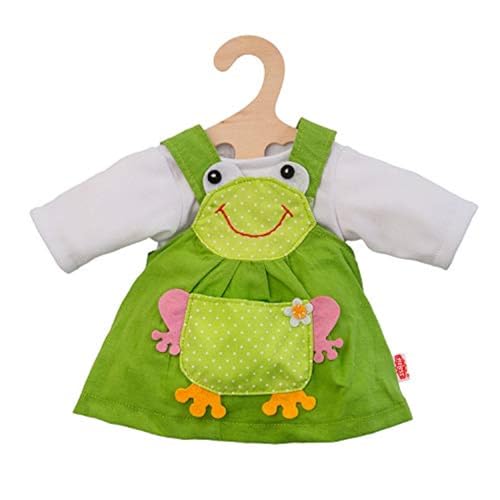 Heless 1488 - Bekleidungs-Set für Puppen im Froschi Design 2 teilig, Kleid und T-Shirt, Größe 28 - 35 cm von Heless