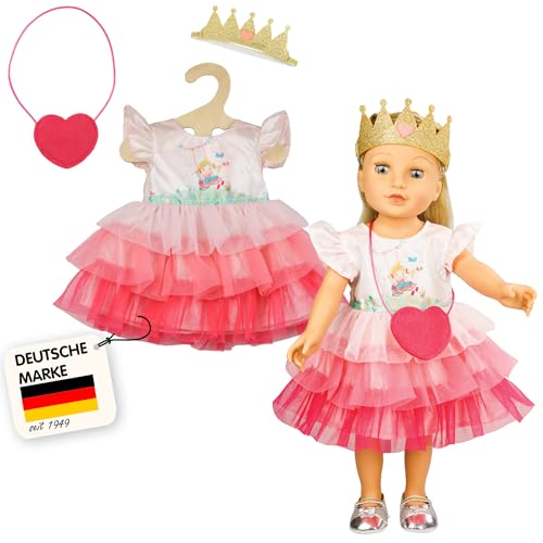 Heless 1580 - Puppenbekleidung, Kleid "Prinzessin Emily", in Rosa, mit Herztasche und Krone, für Puppen und Kuscheltiere der Größe 28 - 35 cm Heless 1580 - Puppenbekleidung, Kleid "Prinzessin Emily", in Rosa, mit Herztasche und Krone, für Puppen und Kuscheltiere der Größe 28 - 35 cm von Heless