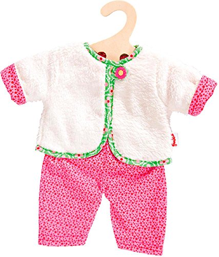 Heless 1625 - Bekleidungs-Set für Puppen im Blumi-Design, 2 teilig mit Wendejacke und Hose, Größe 28 - 35 cm von Heless