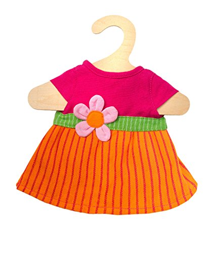 Heless 1722 - Fair Trade Kleid Maya, für Puppen, mit Blütenapplikation, Größe 28 - 35 cm von Heless