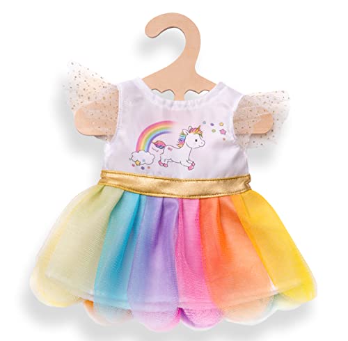 Heless 1850 - Kleid für Puppen im Einhorn Henri Design, Größe 28 - 35 cm von Heless