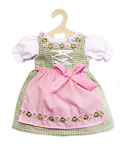 Heless 2111 - Fesches Dirndl, für Puppen, 1 von 2 Designs (zufällige Auswahl), Größe 35 - 45 cm von Heless