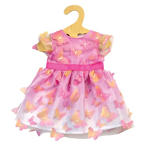 Heless 2252 - Puppenkleidung im Design Miss Butterfly, edles Tüllkleid im Ombré-Look mit flatternden Schmetterlingen für Puppen und Kuscheltiere der Größe 35 - 45 cm von Heless