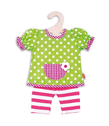 Heless 2255 - Bekleidungs-Set für Puppen, 2 teilig mit Hängerchen und Leggings, Größe 35 - 45 cm von Heless