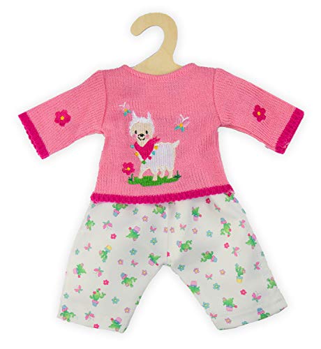 Heless 2935 - Bekleidungs-Set für Puppen im Alpaka Oskar Design, 2 teilig mit Pullover und Hose, Größe 35 - 45 cm von Heless