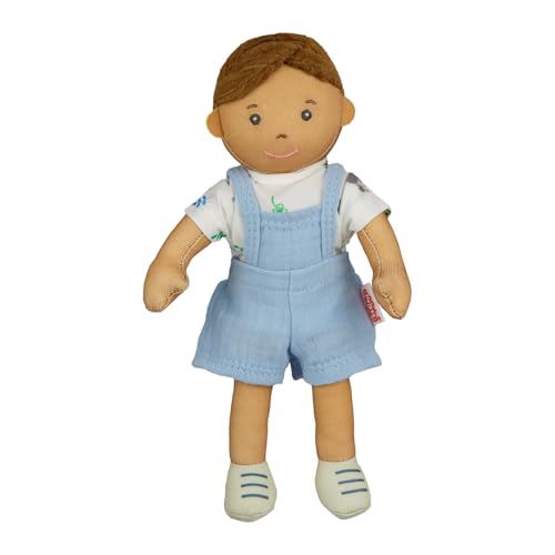 Heless 509 - Stoffpuppe Junge Ben mit Blauer Latzhose und Shirt zum An- und Ausziehen, ca. 22 cm große Weichpuppe zum Kuscheln, Spielen und Liebhaben Heless 509 - Stoffpuppe Junge Ben mit Blauer Latzhose und Shirt zum An- und Ausziehen, ca. 22 cm große Weichpuppe zum Kuscheln, Spielen und Liebhaben von Heless
