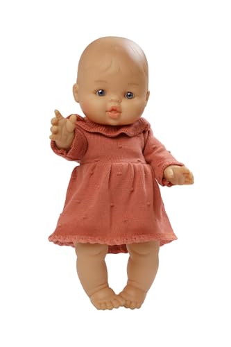 Heless 54031 - Mädchen Babypuppe Gordi von Paola Reina, mit Musselin-Strickkleid in Pfirsich, 100 Prozent Bio-Baumwolle, Puppe in der Größe 34 cm Heless 54031 - Mädchen Babypuppe Gordi von Paola Reina, mit Musselin-Strickkleid in Pfirsich, 100 Prozent Bio-Baumwolle, Puppe in der Größe 34 cm von Heless