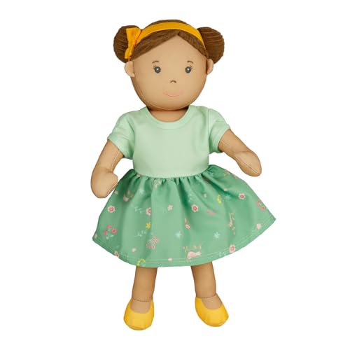 Heless 57 - Stoffpuppe Mädchen Livi mit grünem Kleid zum An- und Ausziehen, ca. 32 cm große Weichpuppe zum Kuscheln, Spielen und Liebhaben Heless 57 - Stoffpuppe Mädchen Livi mit grünem Kleid zum An- und Ausziehen, ca. 32 cm große Weichpuppe zum Kuscheln, Spielen und Liebhaben von Heless