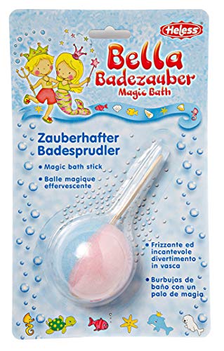 Heless 7007 - Badebombe für Kinder, in Lollipop-Form, in Pink, für ein spritzig, sprudelndes Badeerlebnis von Heless