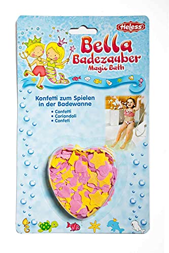 Heless 7008 - Konfetti für die Badewanne, in Sternchen- und Herzform, für Kinder, für ein kunterbuntes Bade-Erlebnis von Heless