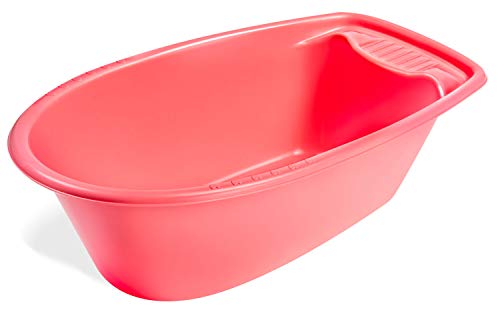 Heless 710 - Große Puppenbadewanne, ca. 51 x 27,5 x 16 cm, rosa, toller Badespaß für Puppen von Heless