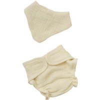 Heless - Babyset mit Stoffwindel und Lätzchen, ecru, 2tlg., Gr. 35-45 cm Heless - Babyset mit Stoffwindel und Lätzchen, ecru, 2tlg., Gr. 35-45 cm von Heless