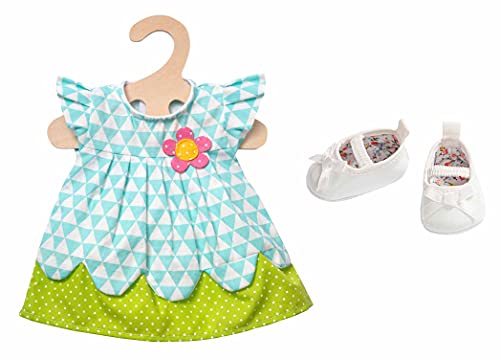 Heless Puppenbekleidungs-Set Kleid Daisy mit Ballerinas, 2 teilig, Größe 35-45 cm von Heless