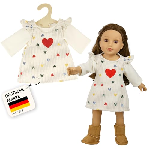 Heless 1530 - Puppenkleidung ''Herz-Konfetti'', 2-teiliges Set mit Kordkleid und T-Shirt, für Puppen und Kuscheltiere der Größe 28-35 cm Heless 1530 - Puppenkleidung ''Herz-Konfetti'', 2-teiliges Set mit Kordkleid und T-Shirt, für Puppen und Kuscheltiere der Größe 28-35 cm von Heless