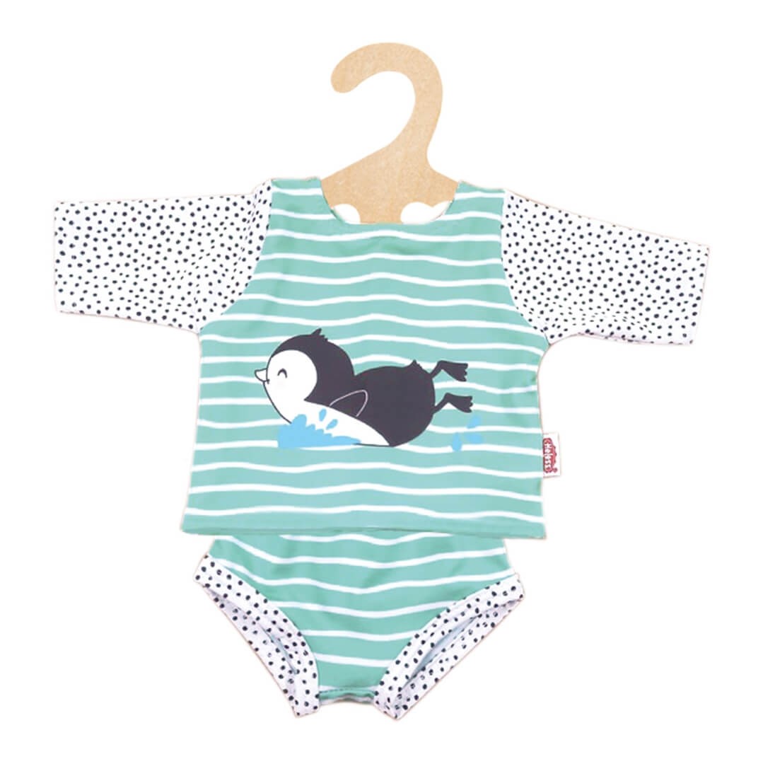 Puppen-Schwimm-Outfit Pinguin Pünktchen, 2-teilig, Gr. 28-35 cm von Heless