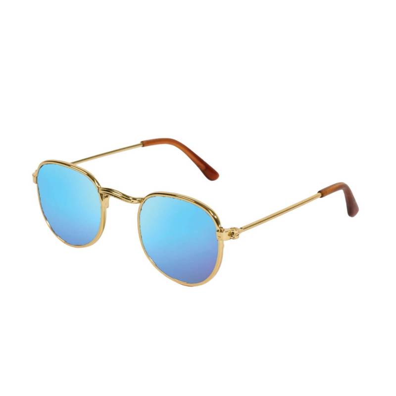 Puppensonnenbrille, gold, blau verspiegelt von Heless