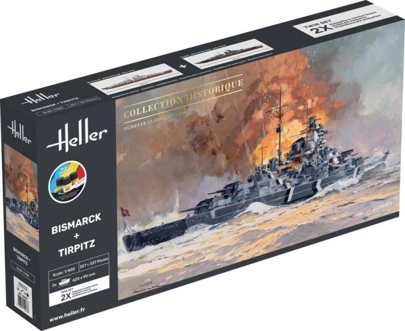 Bismarck + Tirpitz - Twinset - Starter Kit von Heller