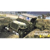 HELLER 79997 Willys MB Jeep & Trailer von Heller