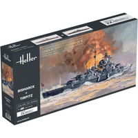 HELLER 85078 1:400 Bismarck + Tirpitz TWINSET von Heller