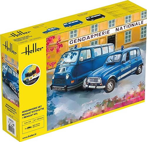 heller 52325 Starter Kit Gendarmerie Set Renault Estafette + Renault 4TL 1/24 von Heller