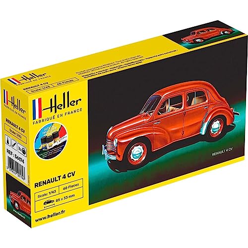 Heller 56174 Reanult 4 CV Auto Modellbausatz, grau von Heller