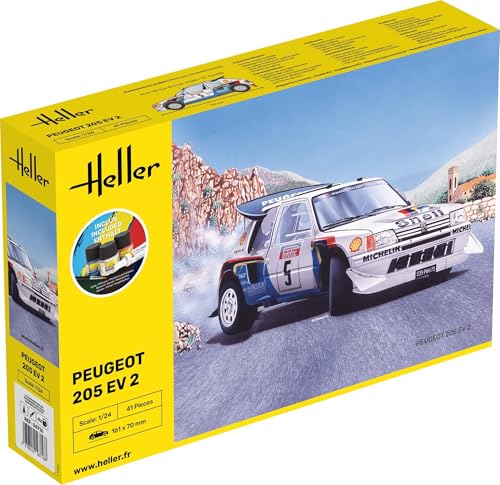 Heller 56716 Peugeot 205 EV2 Modellbausatz, grau von Heller